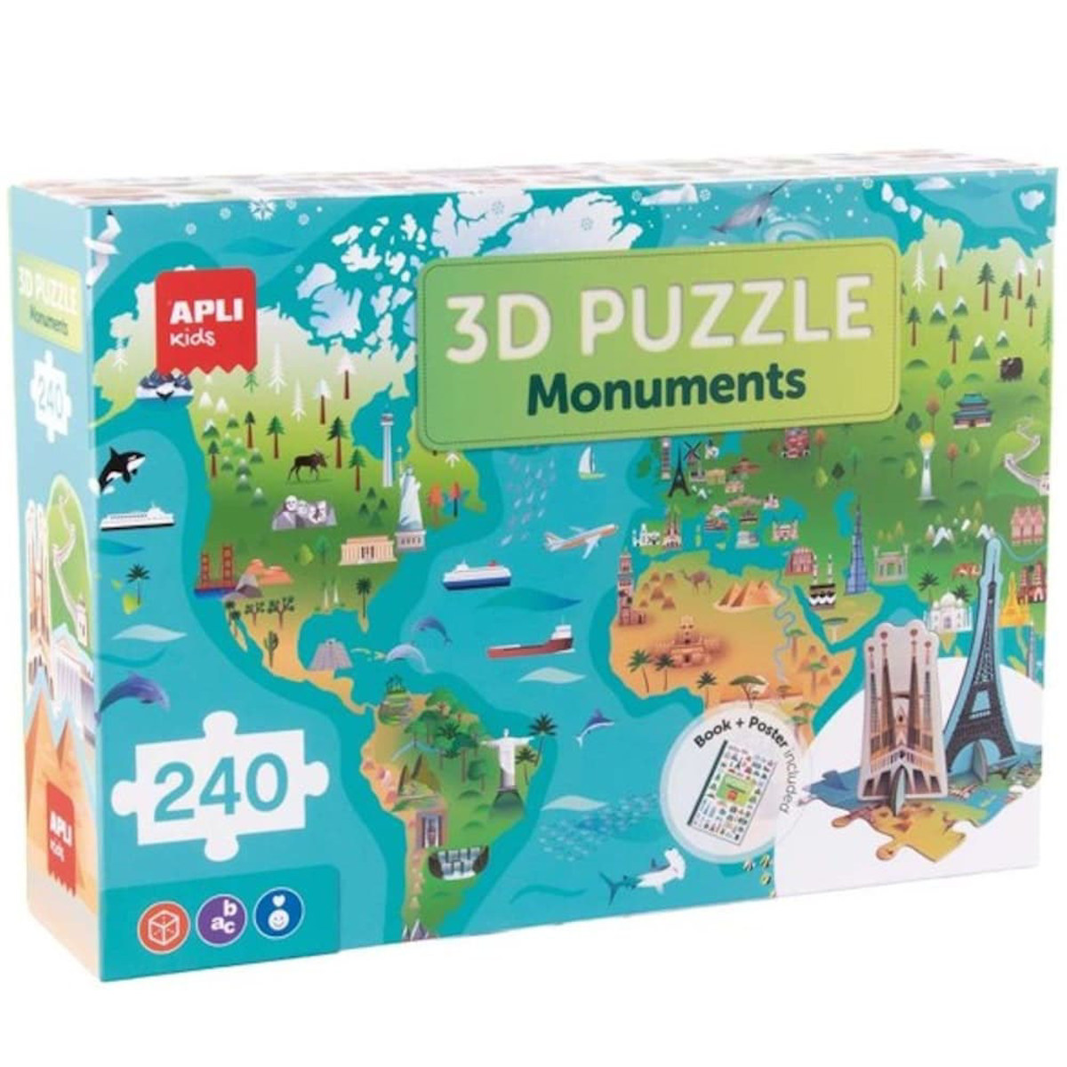 Εικόνα της Apli Kids 3D Puzzle Monuments 240τεμ. 20632