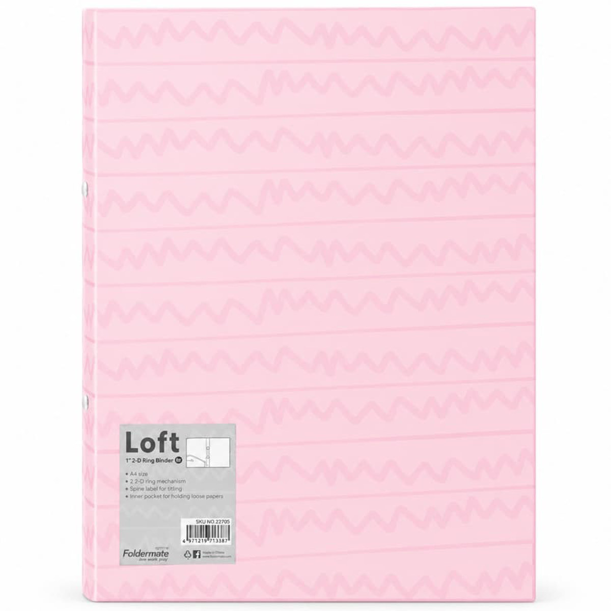 Εικόνα της Foldermate Ντοσιέ Loft ροζ P.P. Α4 2/κρiκ 22705