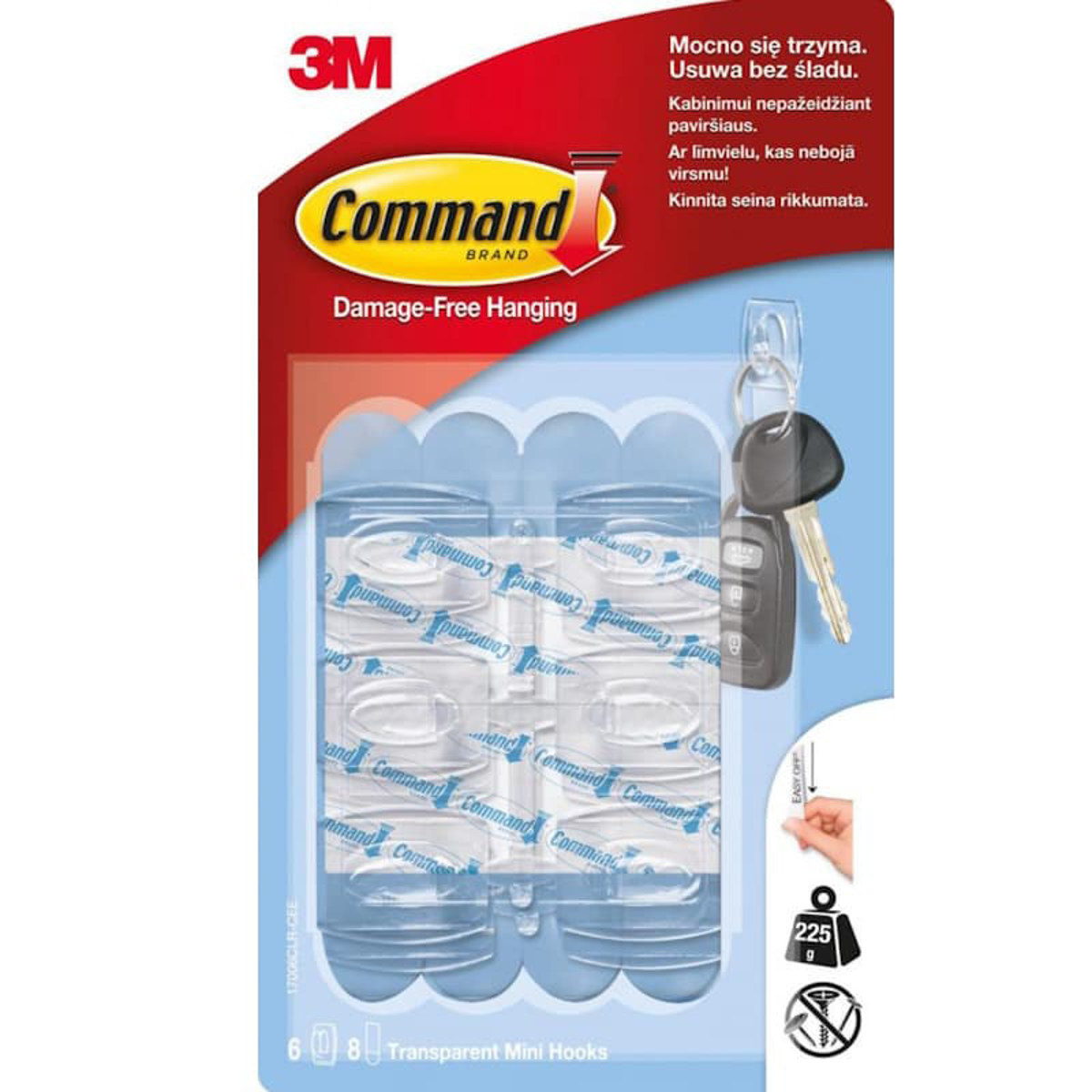 Εικόνα της Κρεμασταράκια Command 17006CLR 6τεμ. max 225gr