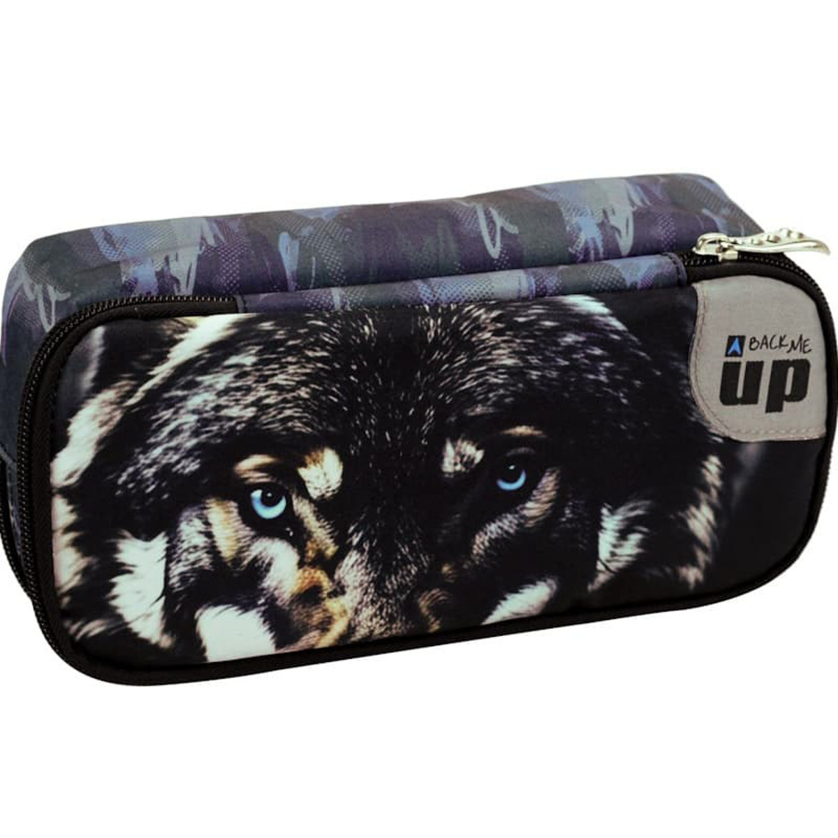 Εικόνα της Back Me Up Κασετίνα διπλή Blue Eye Wolf 357-33100