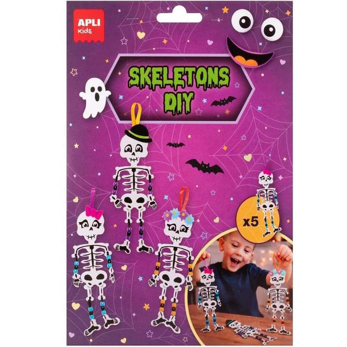 Εικόνα της Apli Halloween Craft Kit Skeletons 20790