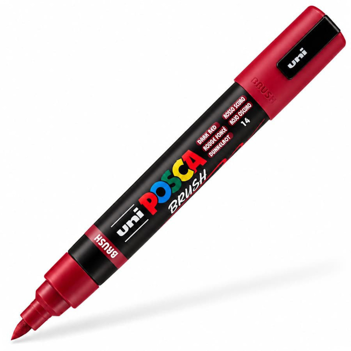 Εικόνα της Μαρκαδόροι Posca Brush Dark Red 14 PC-5BR