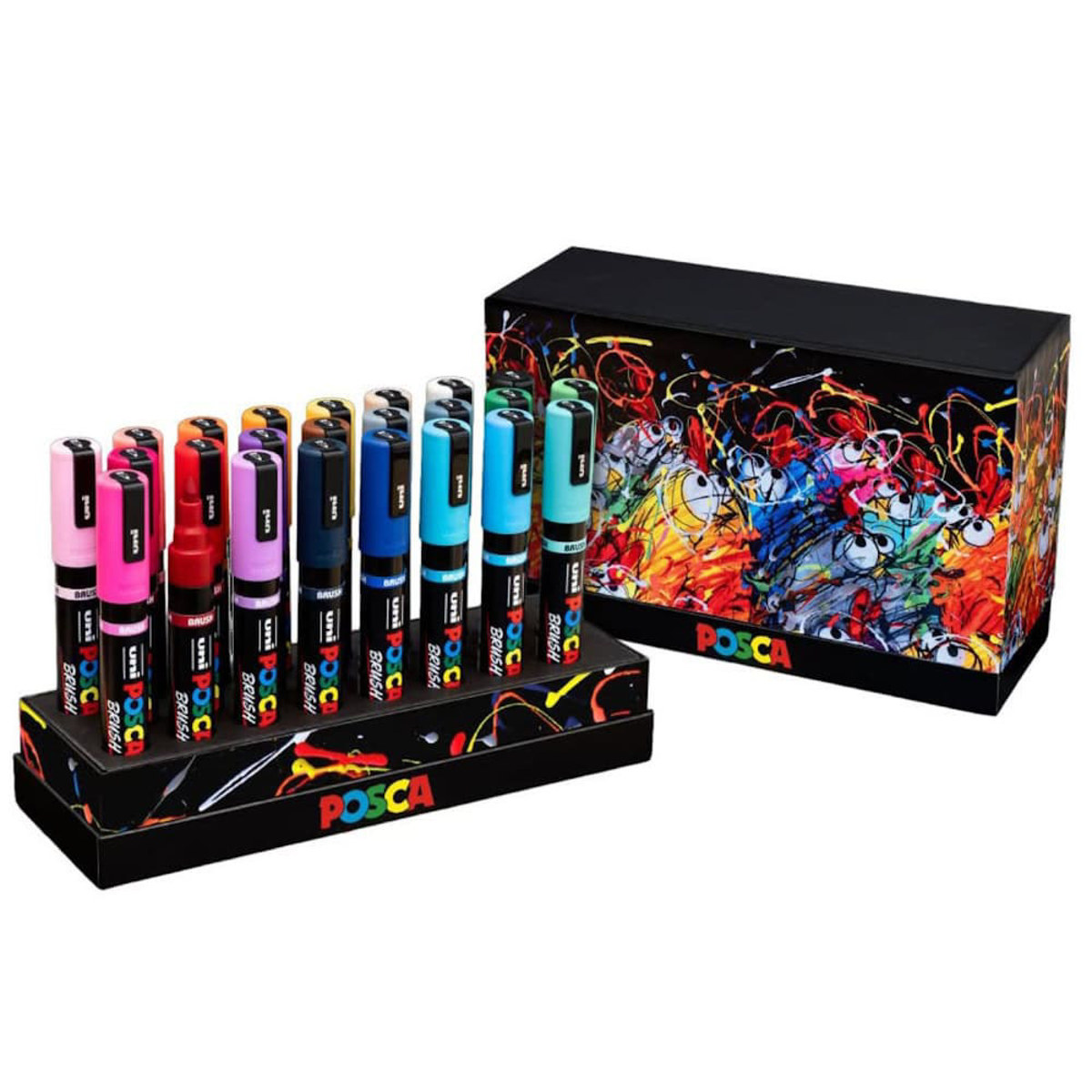 Εικόνα της Posca Μαρκαδόροι Uni Limited Edition 1-4mm Brush 24τεμ. PC-5BR