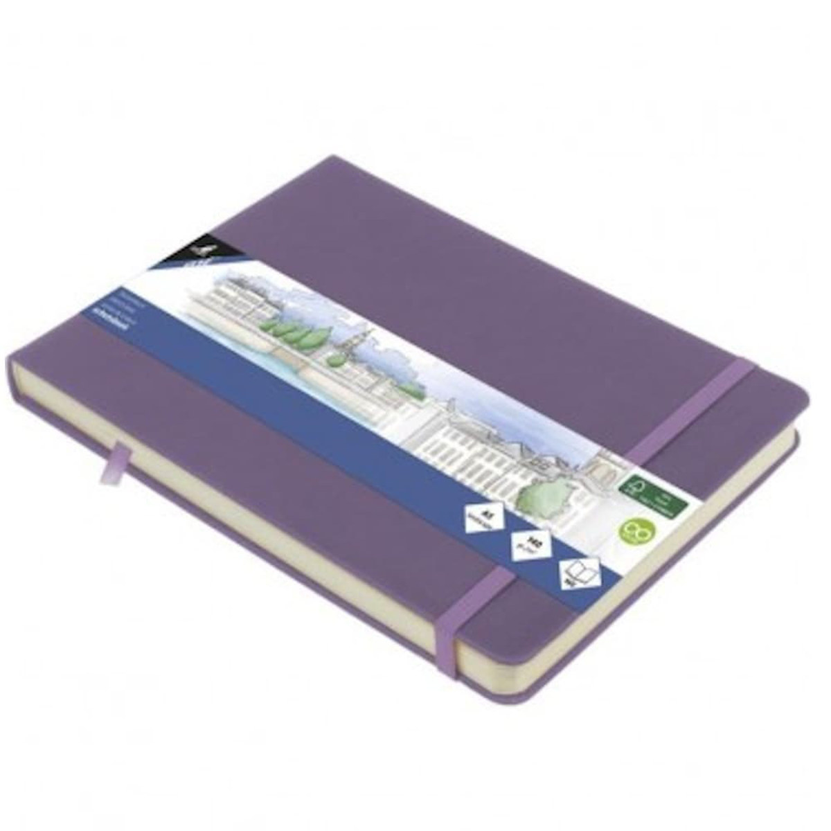 Εικόνα της Sketchbook Kangaro 140g/m2  A5 160φ. Landscape Heather Purpe με λάστιχο K-861313