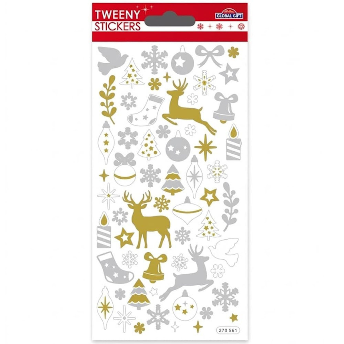 Εικόνα της Global Gift Αυτοκόλλητα tweeny Christmas 9x17.5cm 270561