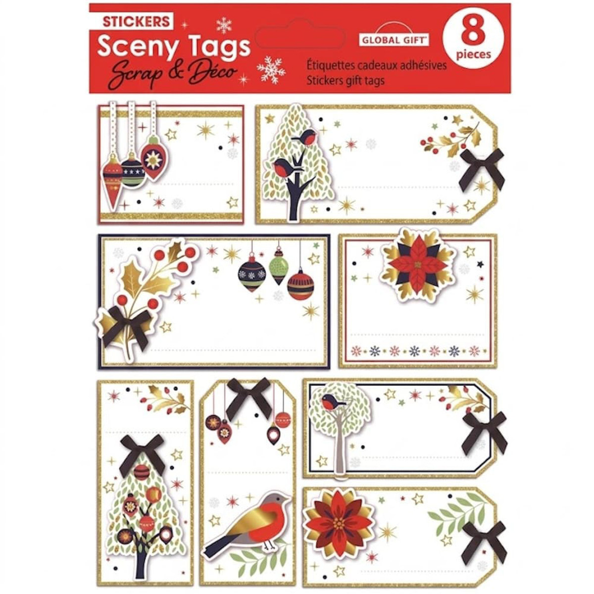 Εικόνα της Global Gift Αυτοκόλλητα sceny tag Christmas 14x12cm 540133