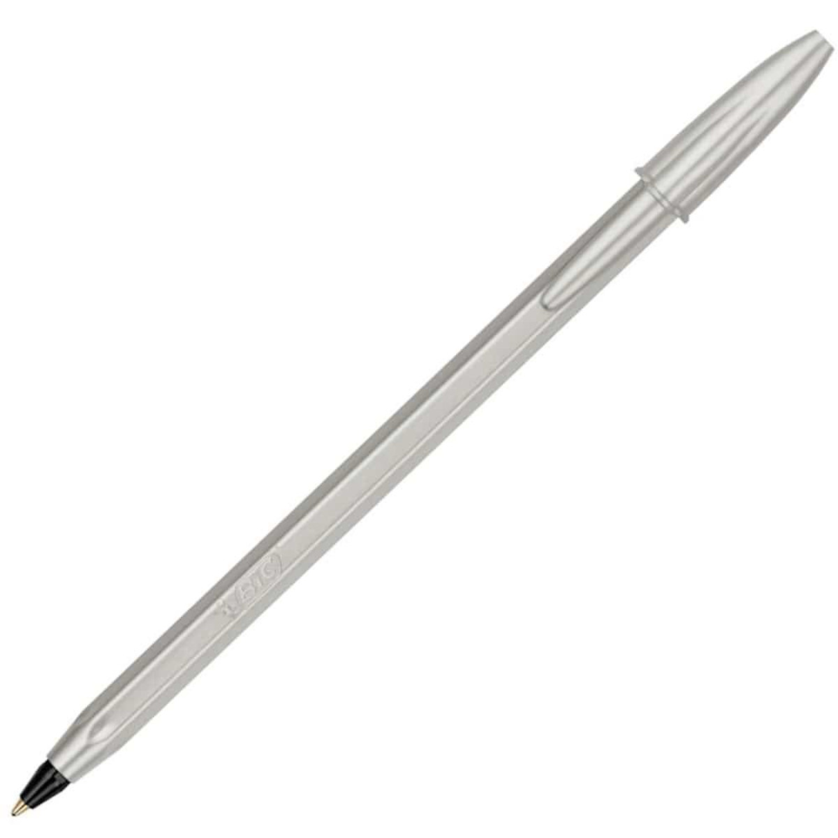 Εικόνα της Στυλό Bic Cristal Glace Silver 1.0 με Μαύρο μελάνι