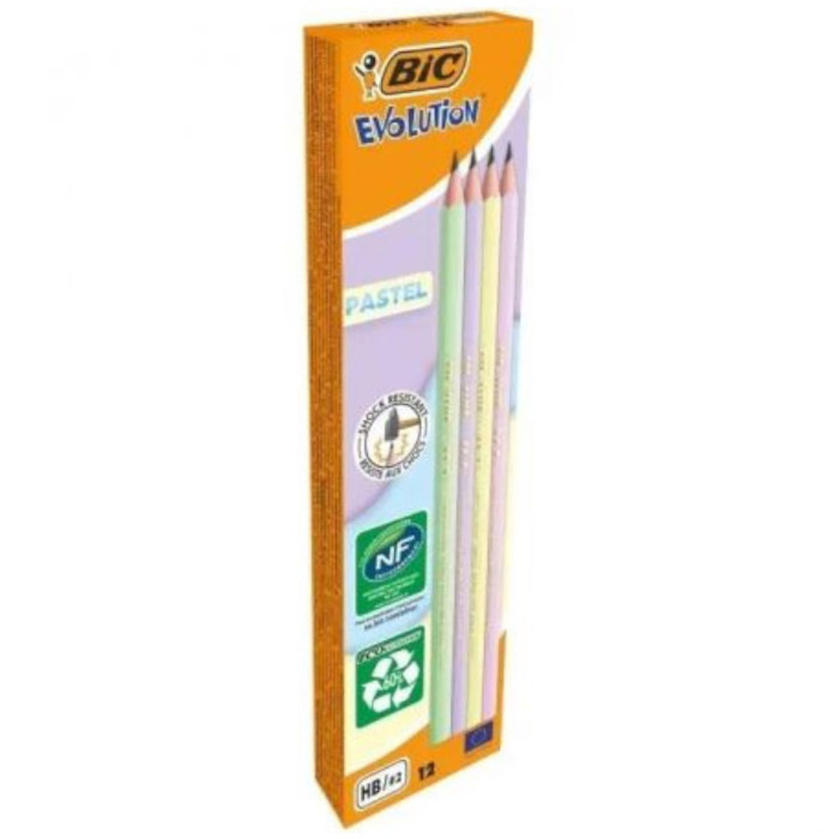 Εικόνα της Bic Μολύβι Evolution pastel HB 12τεμ. 518307