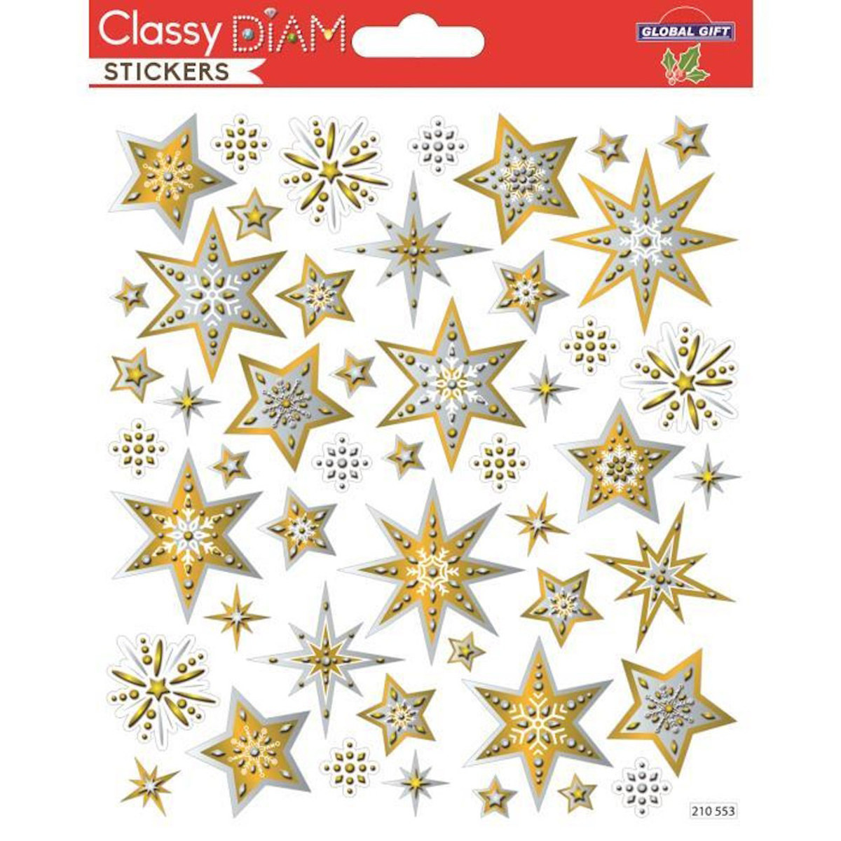 Εικόνα της Global Gift Αυτοκόλλητα Classy Christmas stickers 15x17cm 10553