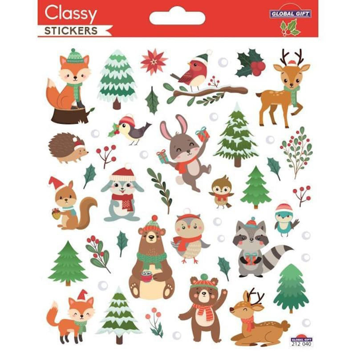 Εικόνα της Global Gift Αυτοκόλλητα Classy Christmas stickers 15x17cm 212040