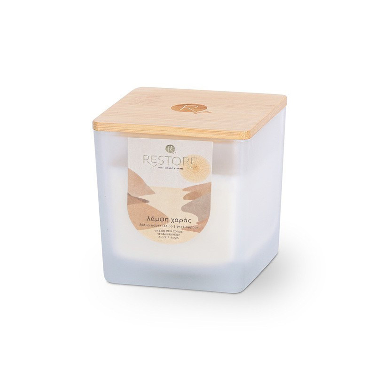 Εικόνα της Heart & Home Κερί Μεγάλο Restore Wellness "Λάμψη Χαράς" 210g  R01200705